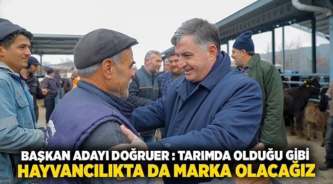 Başkan Adayı Doğruer : Tarımda olduğu gibi hayvancılıkta da marka olacağız