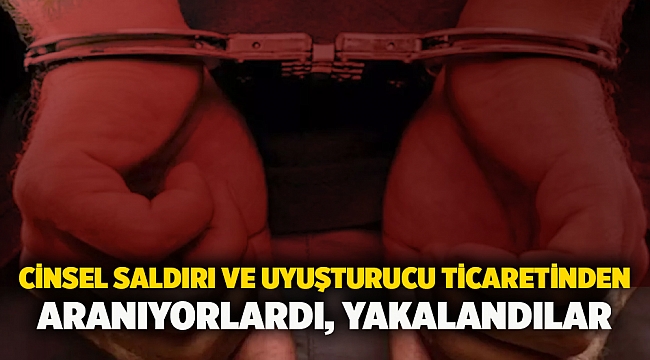 Cinsel saldırı ve uyuşturucu ticaretinden aranıyorlardı, yakalandılar