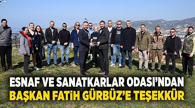 Esnaf ve Sanatkarlar Odasından Başkan  Fatih Gürbüz&#039;e teşekkür