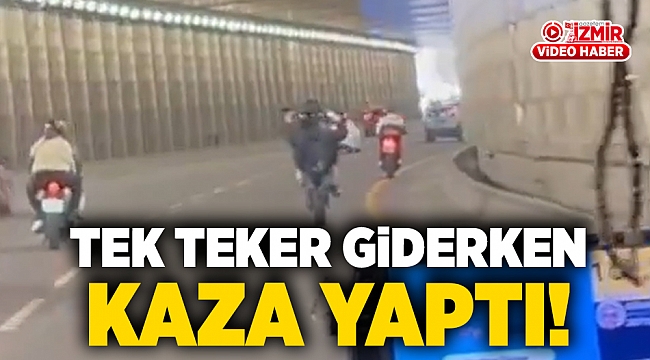 İzmir Konak'ta motosiklet kazası: Sürücü yaralandı