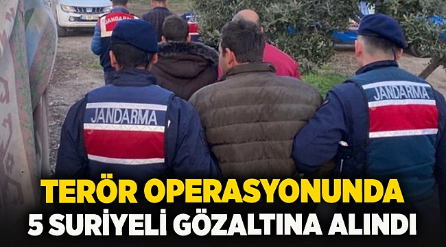 Terör operasyonunda 5 Suriyeli gözaltına alındı