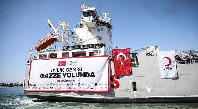 Türkiye&#039;nin 8&#039;inci insani yardım gemisi Gazze için yola çıkıyor