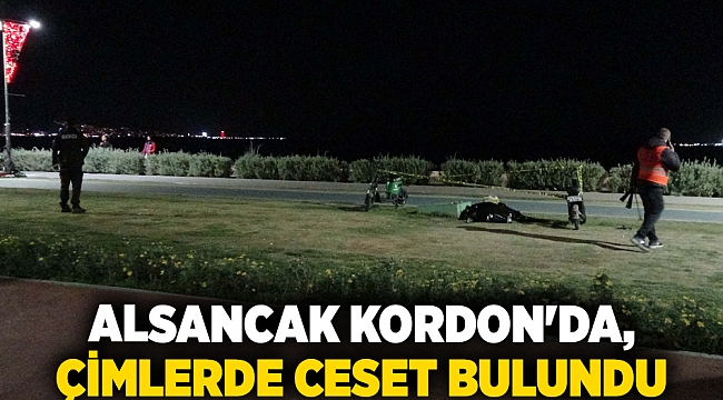 Alsancak Kordon'da, çimlerde ceset bulundu