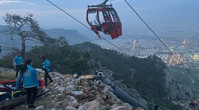 Antalya'da teleferik kabini düştü: 1 ölü