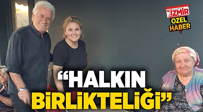 Karaburun&#039;da imece ruhuyla kurulan iftar sofrasında mahalle dayanışması