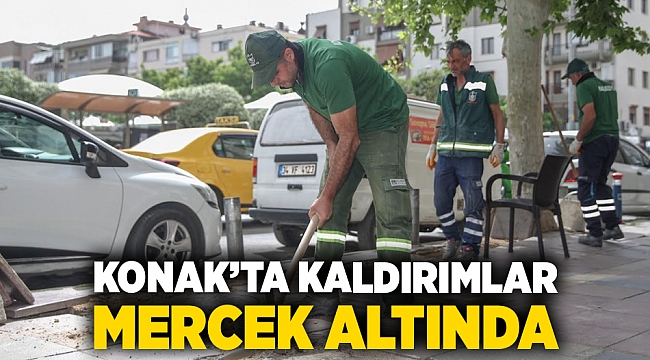 Konak’ta kaldırımlar mercek altında