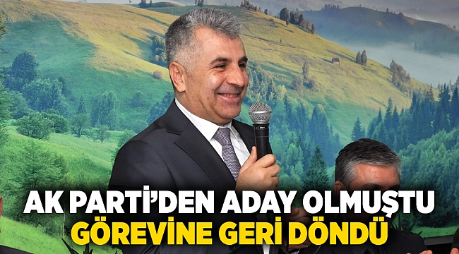 AK Parti Karabağlar Belediye Başkan Adayı gösterilen Mehmet Sadık Tunç eski görevine geri döndü