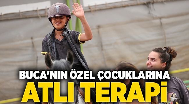 Buca’nın özel çocuklarına atlı terapi