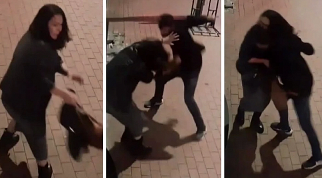 Gözüne kestirdiği kadına yumruk ve kafa atıp çantasını gasbetti