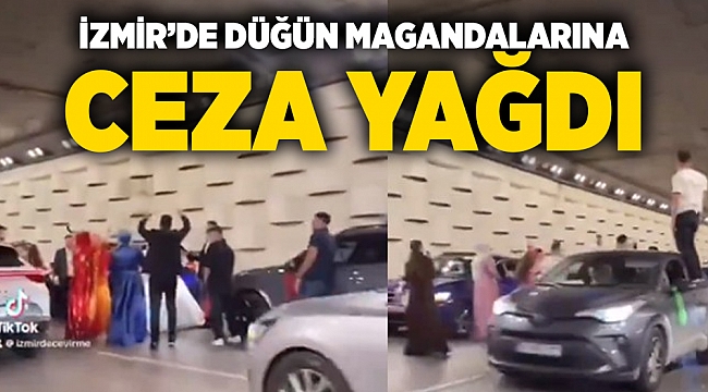 İzmir'de düğün konvoyunda kara yolu alt geçidi kapatıldı: Ceza yağdı