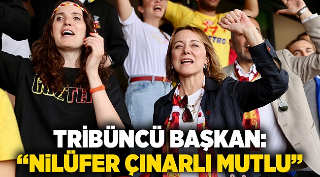 Konak Belediye Başkanı Nilüfer Çınarlı Mutlu, Göztepe'nin Şampiyonluk Coşkusuna Ortak Oldu
