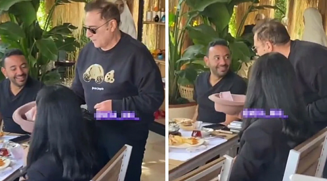 Mehmet Ali Erbil, gittiği bir lokantada Araplardan para topladı