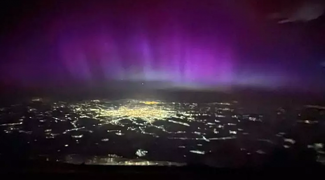Türk pilotları kuzey ışıklarını havadan görüntüledi