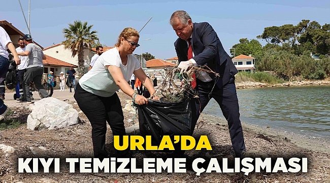 Urla’da kıyı temizleme  çalışması gerçekleşti