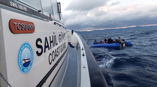 Balıkesir açıklarında 25 düzensiz göçmen kurtarıldı