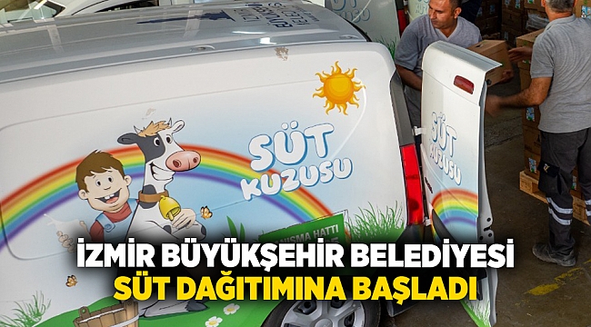 İzmir Büyükşehir Belediyesi süt dağıtımına başladı