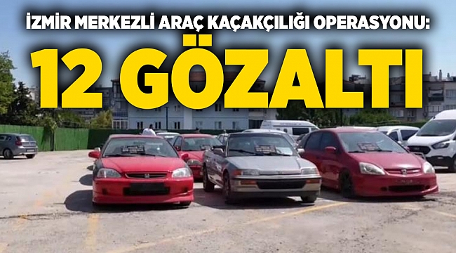 İzmir merkezli araç kaçakçılığı operasyonu: 12 gözaltı