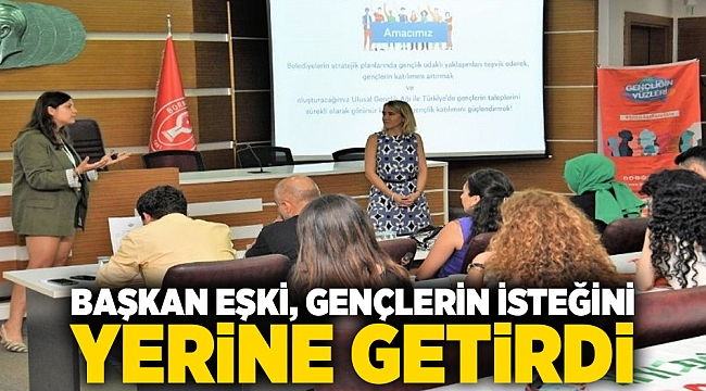 Başkan Eşki, gençlerin isteğini yerine getirdi