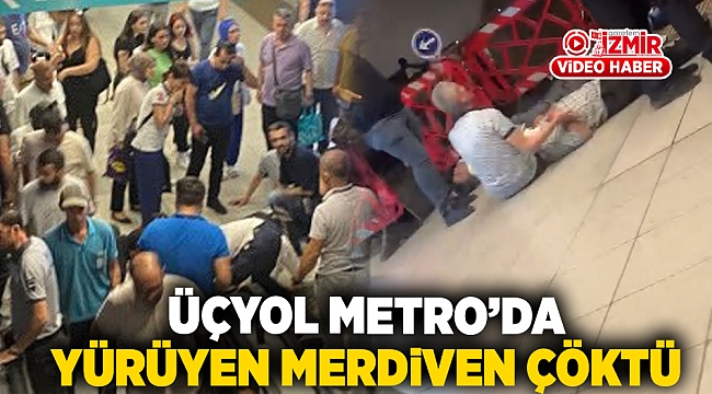 Üçyol Metro&#039;da yürüyen merdiven çöktü: Yaralılar var