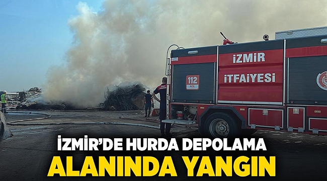 İzmir&#039;de hurda depolama alanında yangın