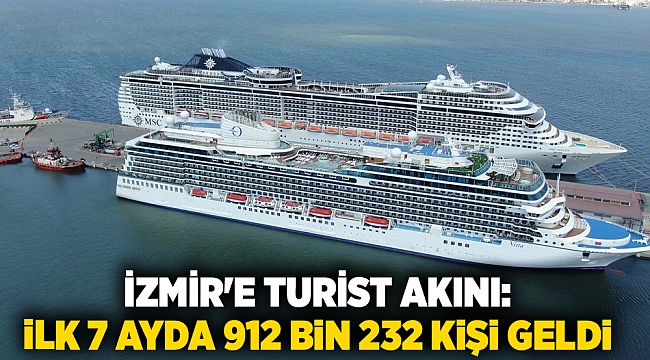 İzmir&#039;e turist akını:  ilk 7 ayda 912 bin 232 kişi geldi