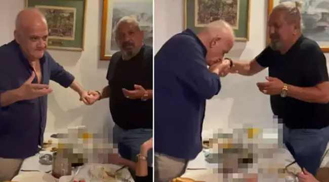 Ahmet Çakar Erman Toroğlu&#039;nun elini öptü