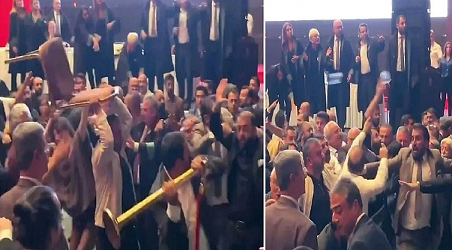 Ankara&#039;da baro seçimlerinde büyük kavga: Sandalyeler havada uçuştu