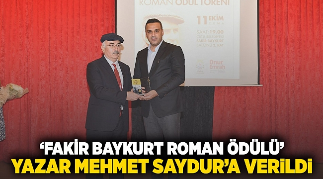 &#039;Fakir Baykurt Roman Ödülü&#039; Yazar Mehmet Saydur&#039;a verildi