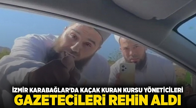İzmir Karabağlar&#039;da kaçak kuran kursu yöneticileri gazetecileri rehin aldı