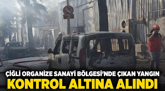 Çiğli Organize Sanayi Bölgesi&#039;nde çıkan yangın kontrol altına alındı