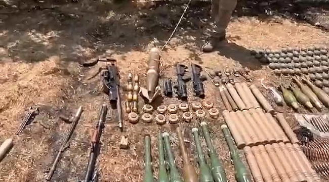 PKK&#039;ya ait çok sayıda mühimmat ve yaşam malzemesi ele geçirildi