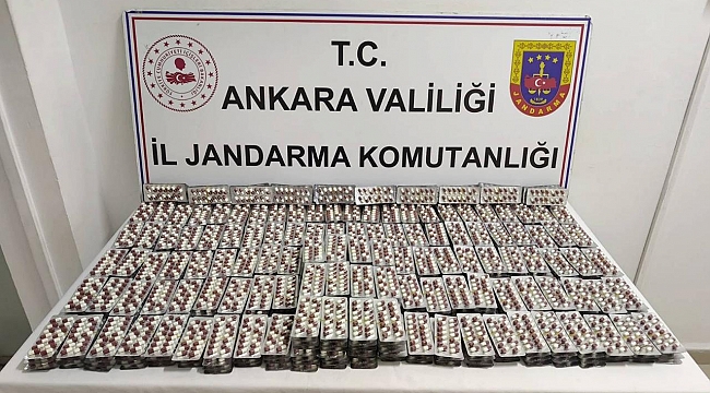 Ankara&#039;da 7 bin 650 uyuşturucu hap ele geçirildi