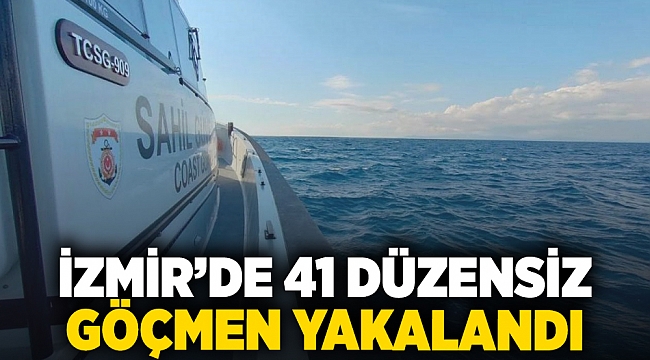 İzmir&#039;de 41 düzensiz göçmen yakalandı