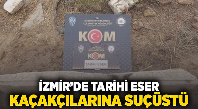 İzmir&#039;de tarihi eser kaçakçılarına suçüstü