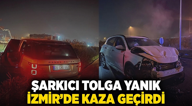 Şarkıcı Tolga Yanık İzmir&#039;de kaza geçirdi.