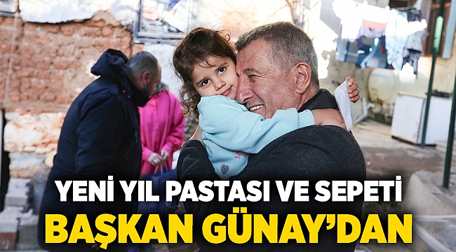 Yeni yıl pastası ve sepeti Başkan Günay&#039;dan