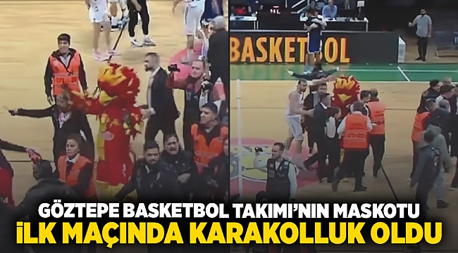 Göztepe Basketbol Takımı&#039;nın maskotu ilk maçında karakolluk oldu