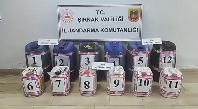 Şırnak'ta 375 litre sıvı uyuşturucu ele geçirildi