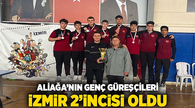 Aliağa’nın Genç Güreşçileri İzmir 2’ncisi Oldu
