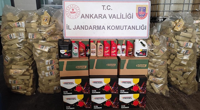 Ankara&#039;da 59 bin litre madeni kaçak yağ ele geçirildi