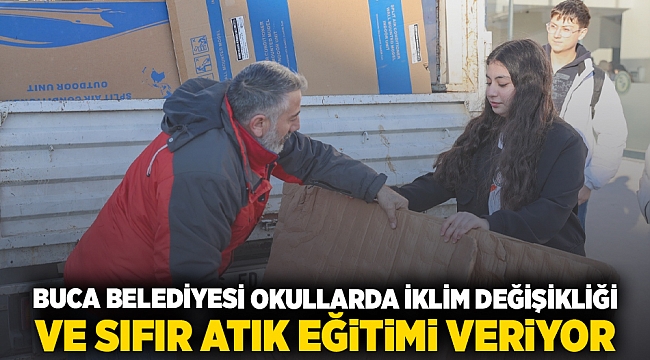 BUCA BELEDİYESİ OKULLARDA İKLİM DEĞİŞİKLİĞİ VE SIFIR ATIK EĞİTİMİ VERİYOR