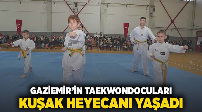 Gaziemir’in taekwondocuları kuşak heyecanı yaşadı