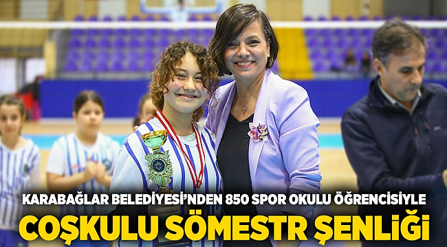 Karabağlar Belediyesi’nden 850 spor okulu öğrencisiyle coşkulu sömestr şenliği