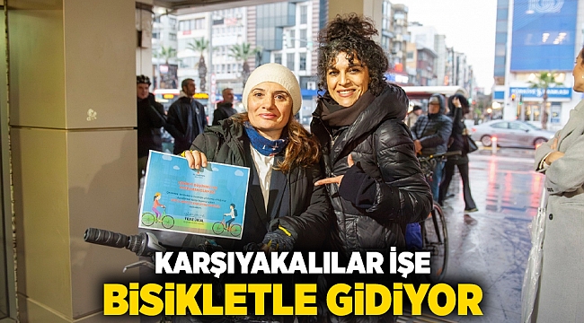 Karşıyakalılar işe bisikletle gidiyor