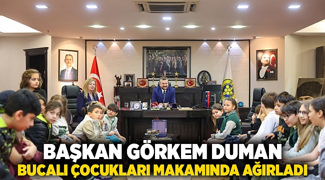 Başkan Görkem Duman, Bucalı çocukları makamında ağırladı