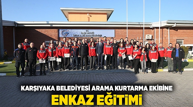 Karşıyaka Belediyesi Arama Kurtarma Ekibi’ne enkaz eğitimi