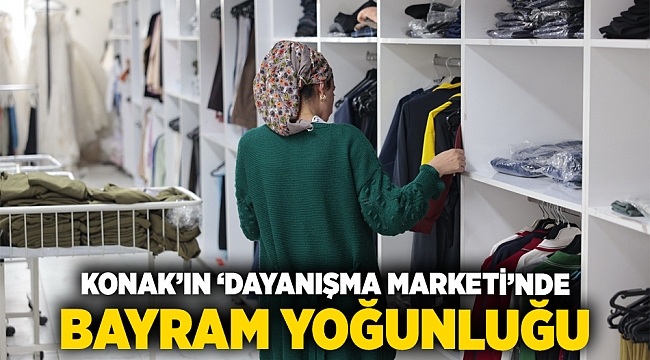Konak’ın ‘dayanışma marketi’nde bayram yoğunluğu