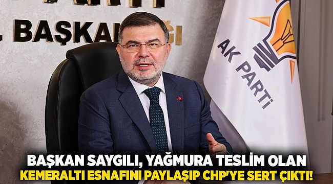 Başkan Saygılı, yağmura teslim olan Kemeraltı esnafını paylaşıp CHP'ye sert çıktı!