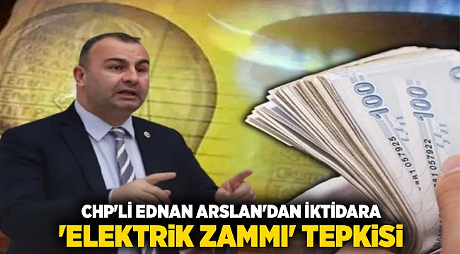 CHP&#039;li Ednan Arslan&#039;dan iktidara &#039;elektrik zammı&#039; tepkisi