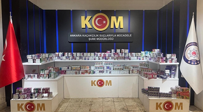 Ankara&#039;da 3 milyon lira değerinde kaçak elektronik sigara ele geçirildi
